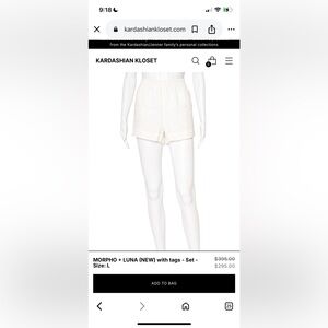 Morpho + Luna White 100% Linen Pajama Shorts | Made in Italy | Size M (Fits S)